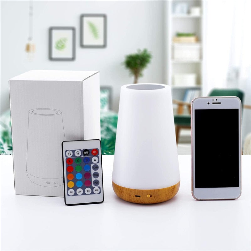 USB Rechargeable Touch Night Light | Color-Changing Soft Glow | Ideal for Reading & Creating a Romantic Atmosphere