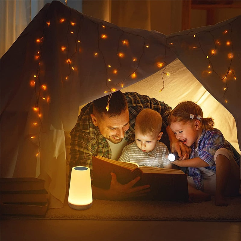 USB Rechargeable Touch Night Light | Color-Changing Soft Glow | Ideal for Reading & Creating a Romantic Atmosphere