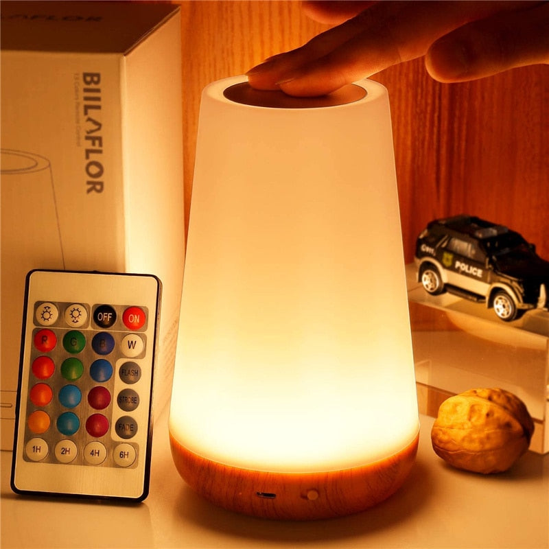USB Rechargeable Touch Night Light | Color-Changing Soft Glow | Ideal for Reading & Creating a Romantic Atmosphere