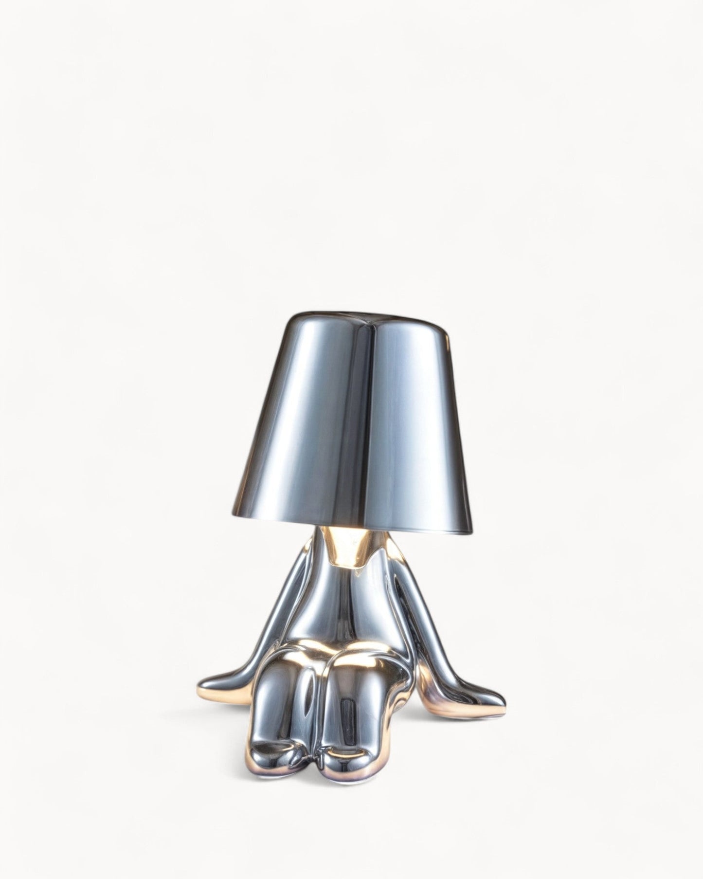 Elegant Golden USB Rechargeable Table Lamp - Dimmable, 1800mAh Battery, Resin Construction, 3W Power