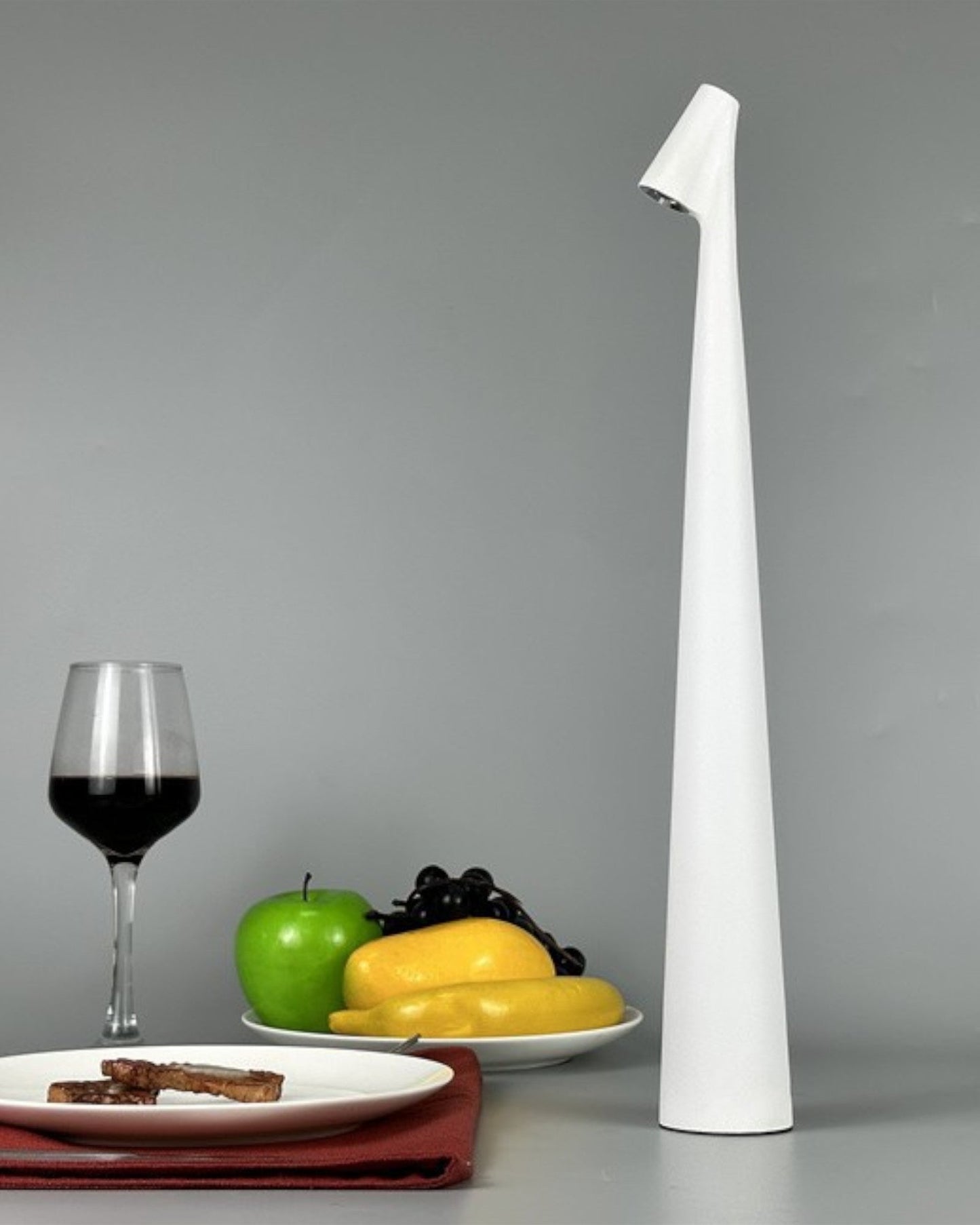 Contemporary Touch-Control Table Lamp with Adjustable Brightness Levels, Aluminum Design