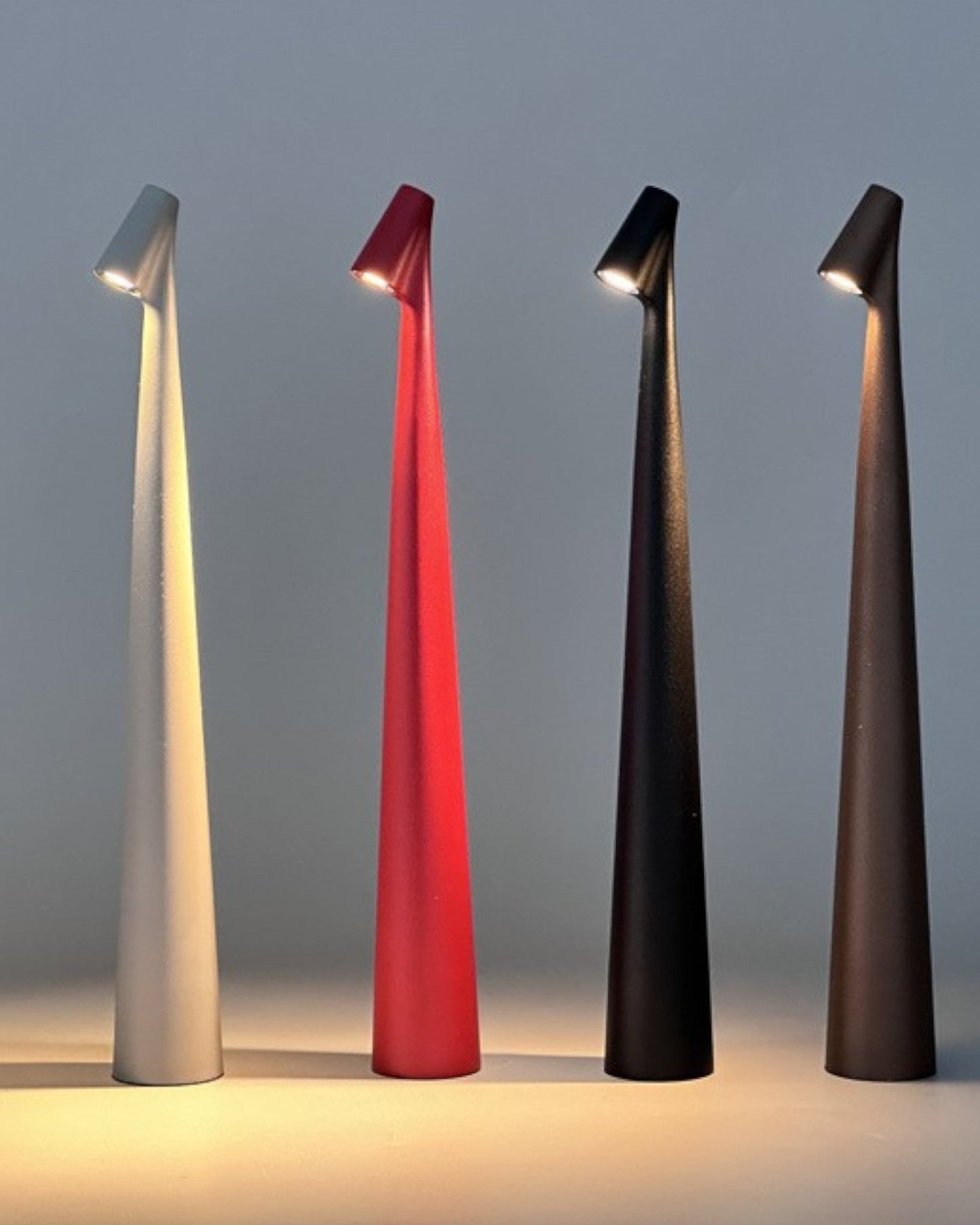 Contemporary Touch-Control Table Lamp with Adjustable Brightness Levels, Aluminum Design