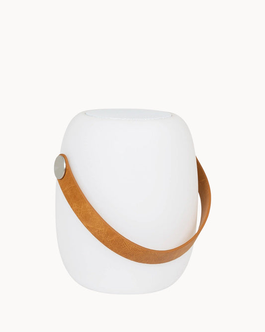 Portable White LED Lamp with Bluetooth Speaker – IP44 Outdoor Rated