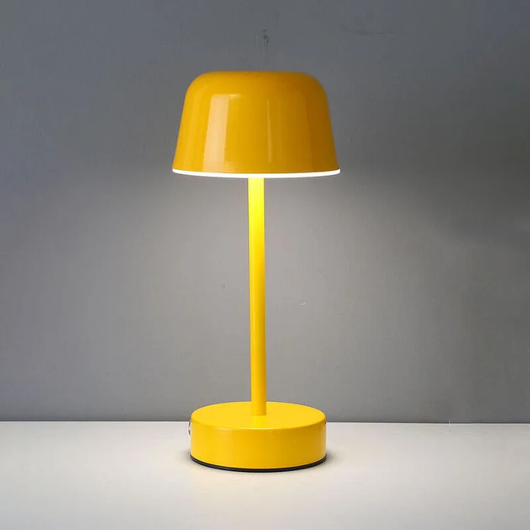 Rechargeable Wireless Portable Iron Table Lamp with Dimmable Lighting
