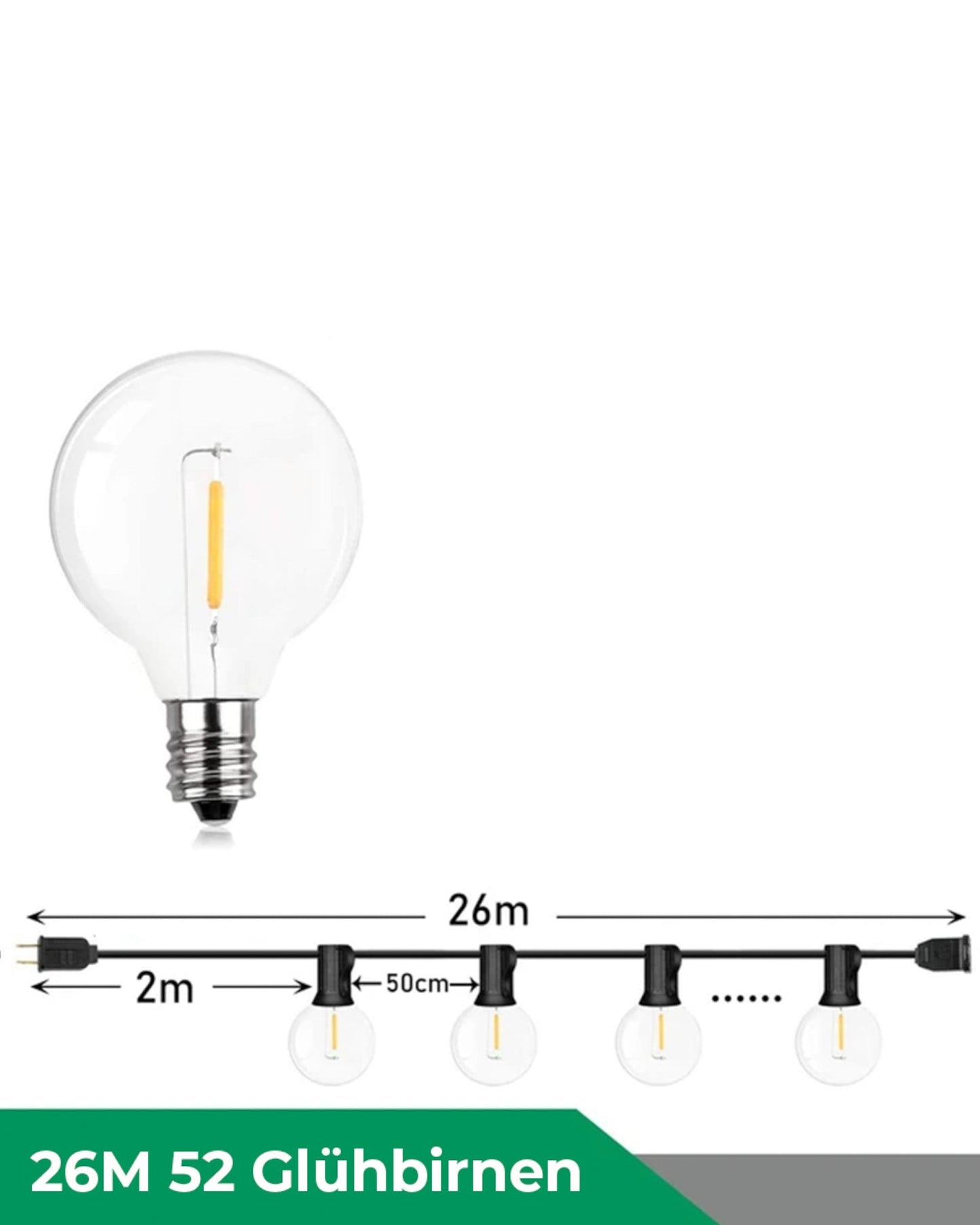 150m Dimmable Warm White Waterproof LED String Lights for Garden and Porch