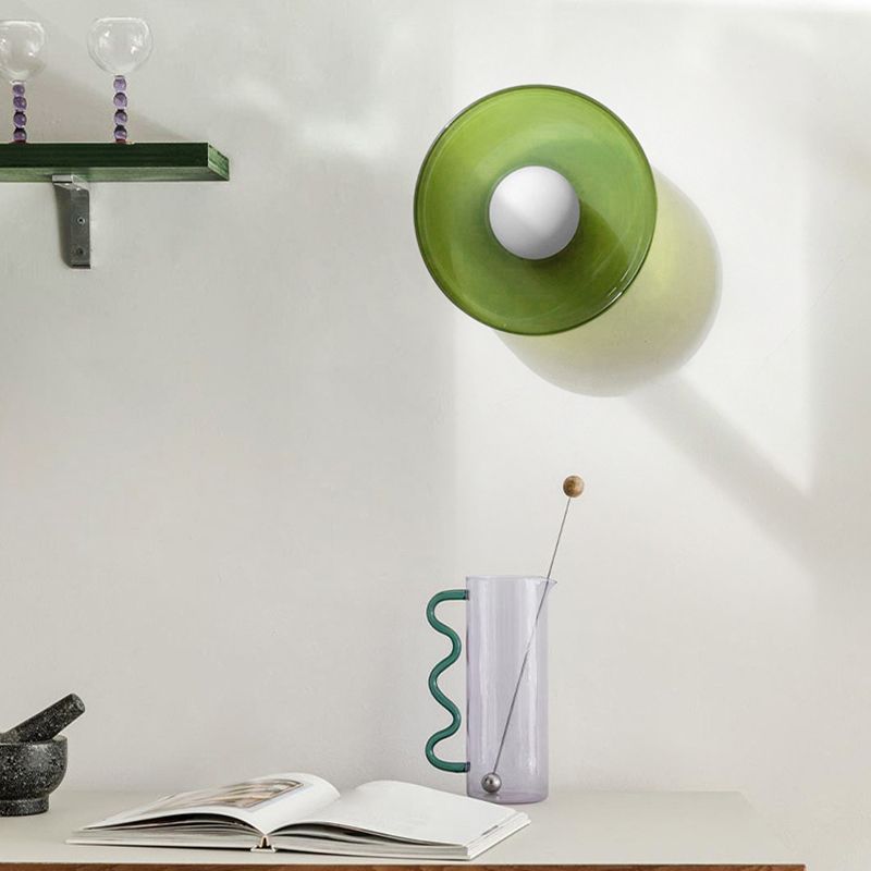 Contemporary Amber Glass Ceiling Light with G9 LED - Available in 25cm and 35cm, 220-240V