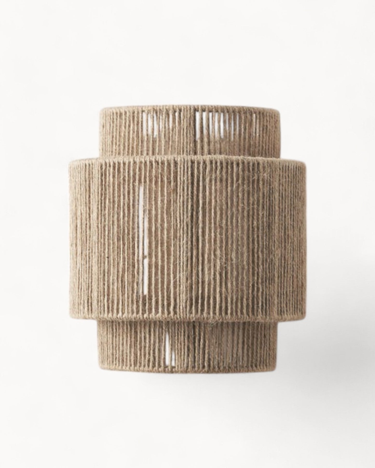 Cecillia Wall Lamp - Eco-Friendly Natural Brown Jute Shade - Contemporary Design