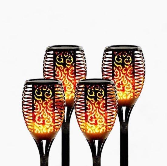 Eco-Friendly Solar Garden Torches - IP65 Waterproof, Automatic On/Off, 10-Hour Runtime