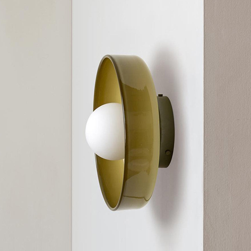 Contemporary Amber Glass Ceiling Light with G9 LED - Available in 25cm and 35cm, 220-240V
