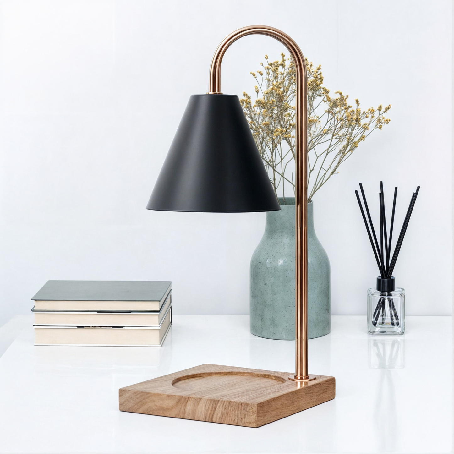 Adjustable Brightness Candle Warmer Lamp, Electric Aroma Diffuser, Contemporary Style