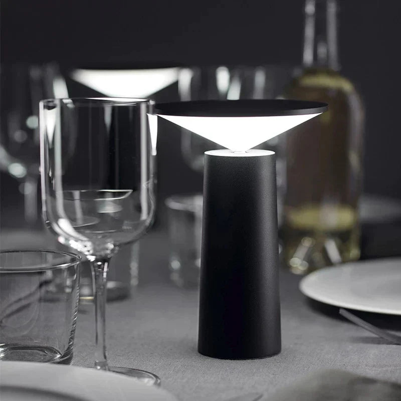 Modern LED Table Lamp | Dimmable, 360° Adjustable, 2000mAh Rechargeable Battery