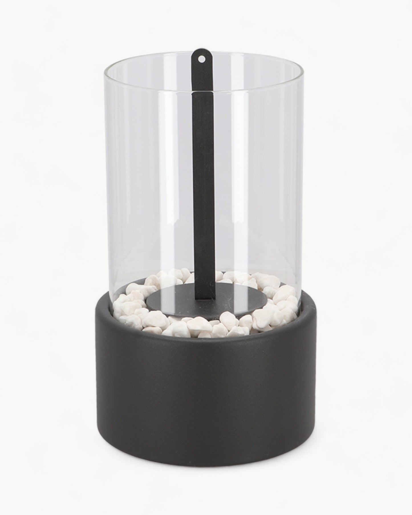Elegant Eternal Flame Oil Lamp - 26x14cm Metal & Glass, Open Flame, Safe Design