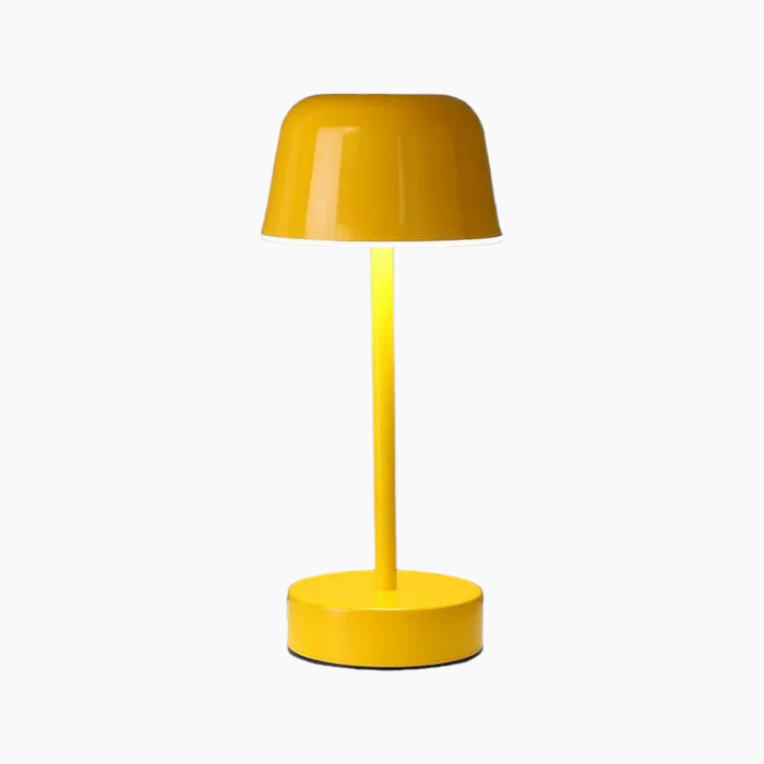 Rechargeable Wireless Portable Iron Table Lamp with Dimmable Lighting