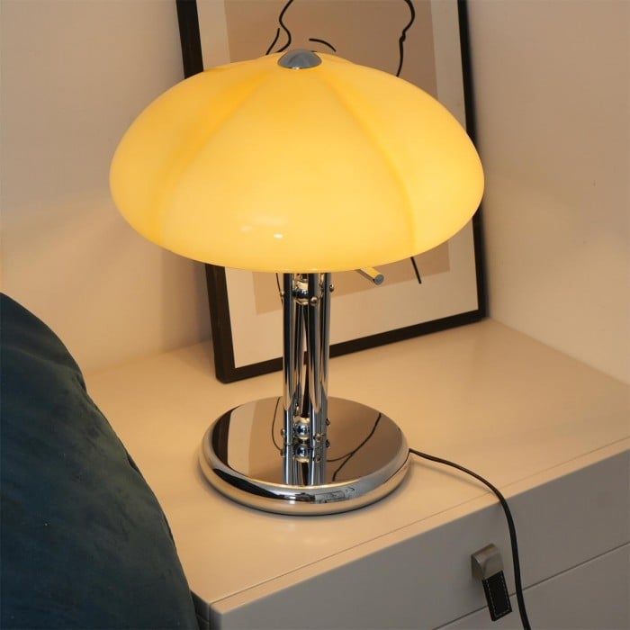 Carolina Bauhaus Mushroom Glass Table Lamp