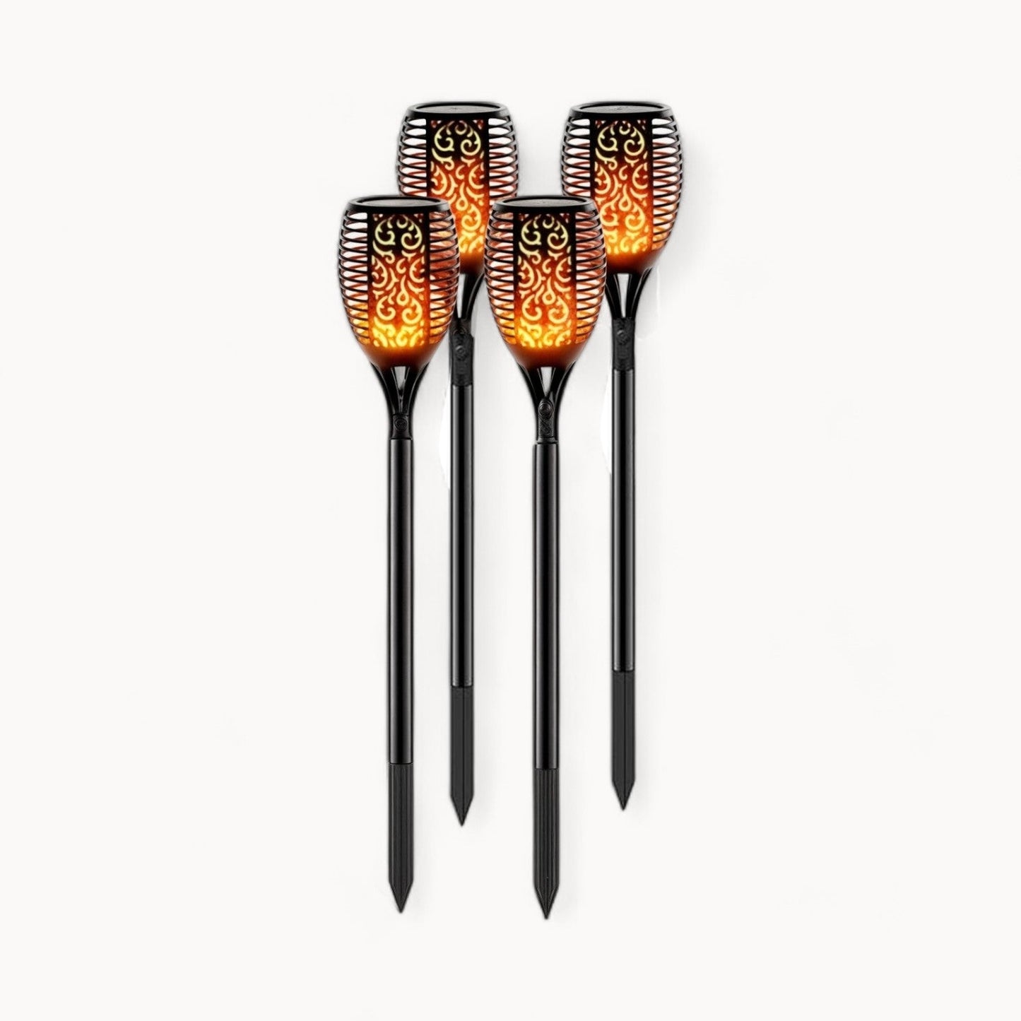 Eco-Friendly Solar Garden Torches - IP65 Waterproof, Automatic On/Off, 10-Hour Runtime